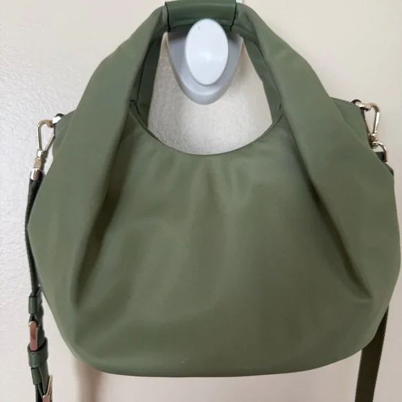 KATE SPADE Carter Nylon Small Pleated Crossbody in Cedar Stand - Picture 5 of 10